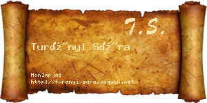 Turányi Sára névjegykártya